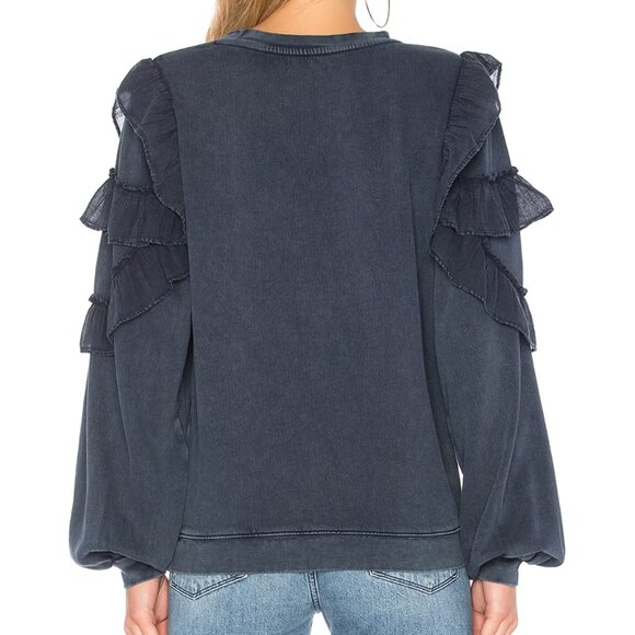 Tularosa Navy Ruffle Sweater - Picture 2 of 5